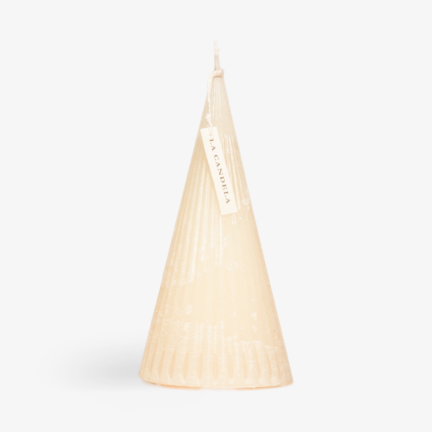 Vela Cónica Ranurada Blanca