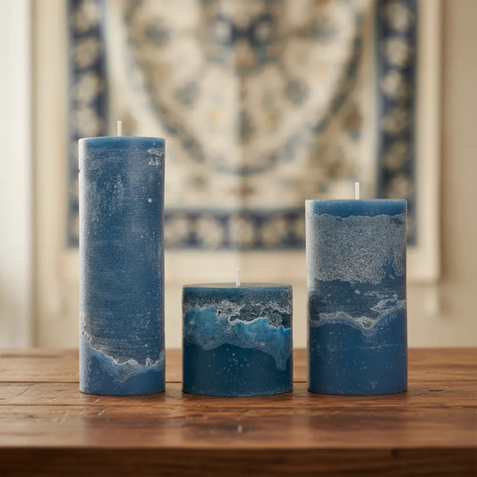 Velas Azules-Decorativas