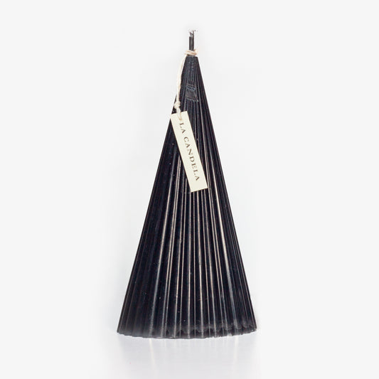 Vela Cónica Ranurada Negra