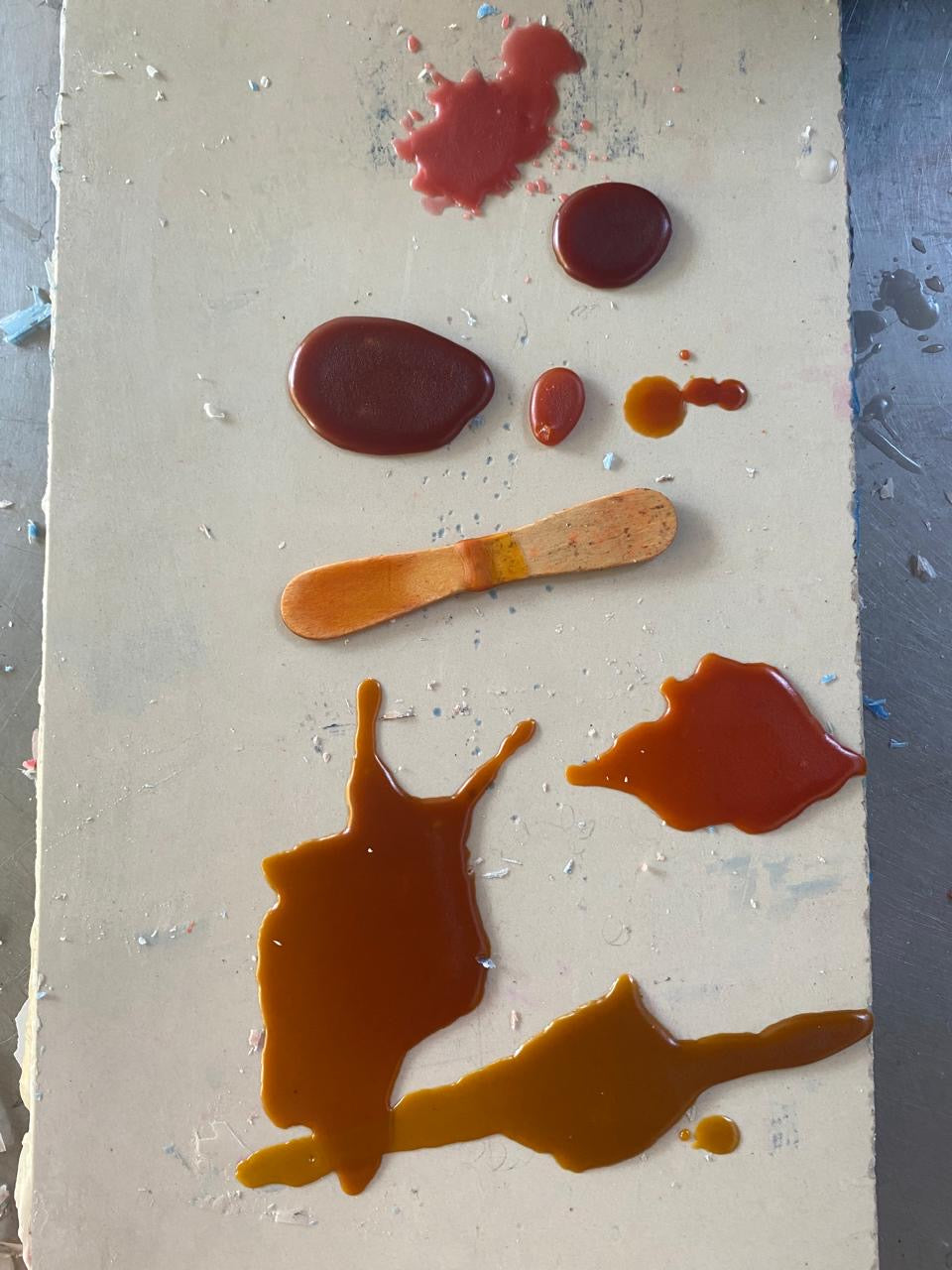 Pruebas de color de la cera